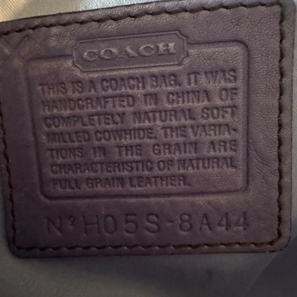 Coach Purple Leather Hobo Bag - Picture 3 of 6